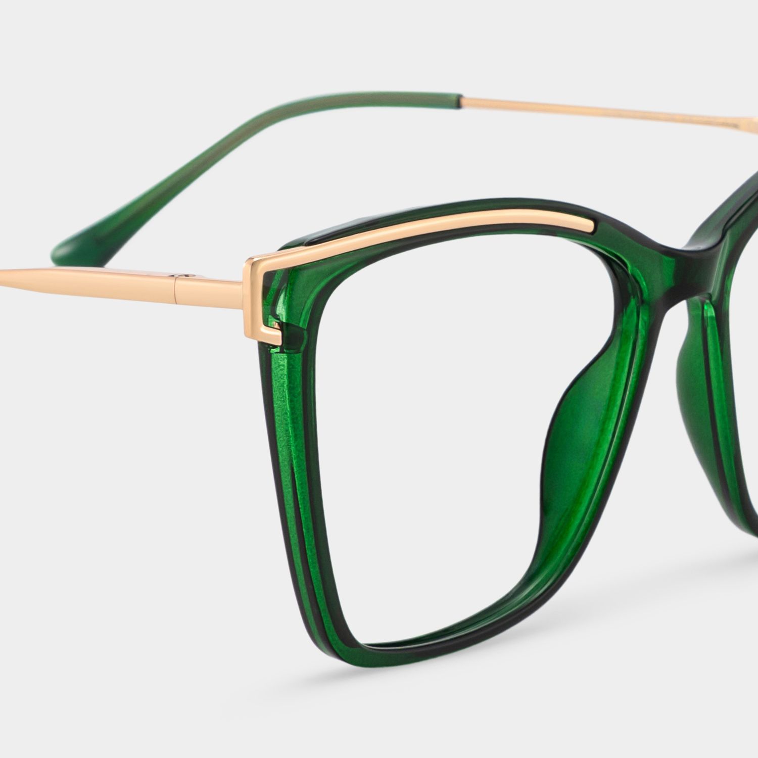 Krystle Square Green Thin Frames Glasses | ZEELOOL4