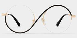 Flozif Black Round Glasses2