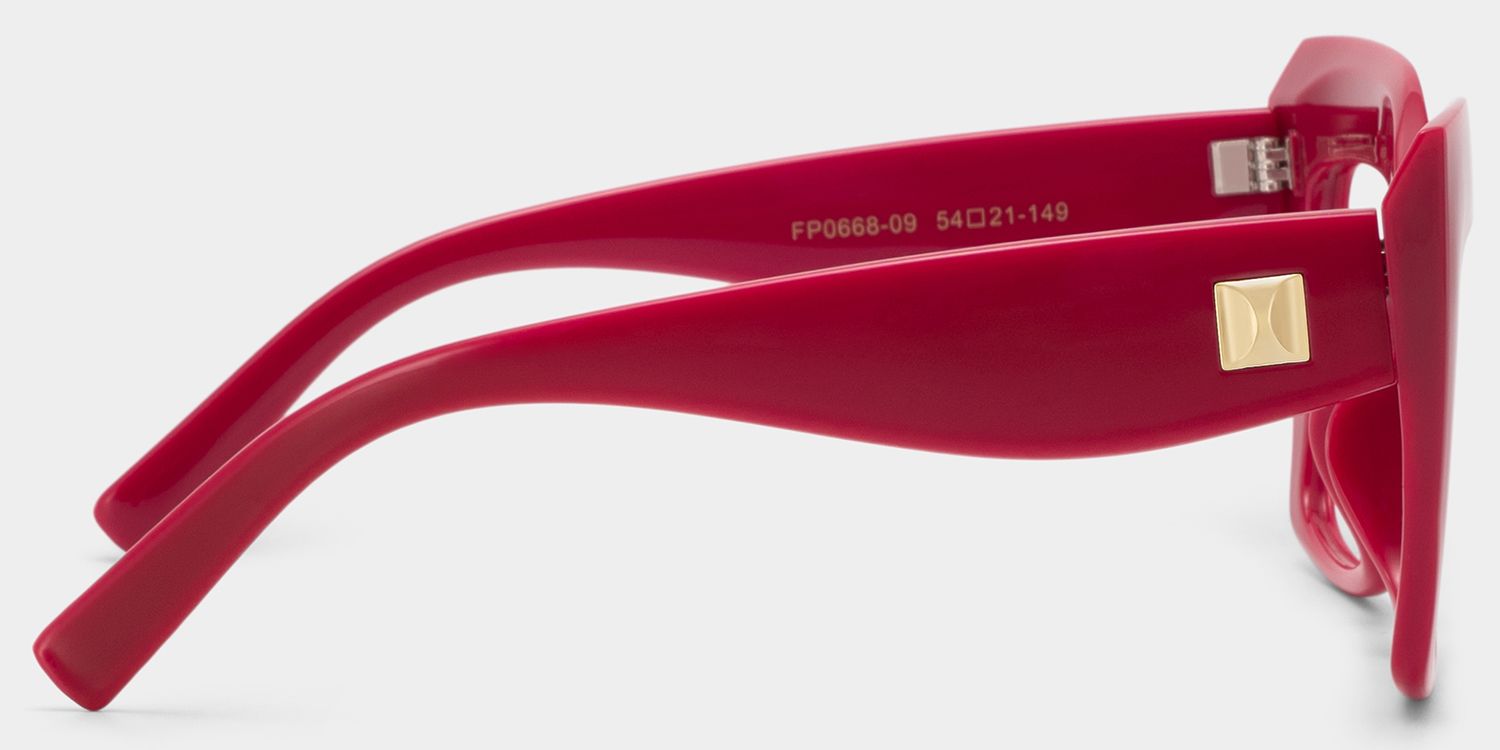 Alberta Cat-Eye Glasses with Red Frames3