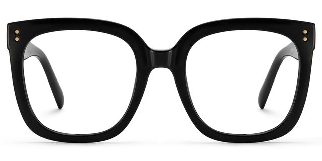 Ebony Black Square Glasses