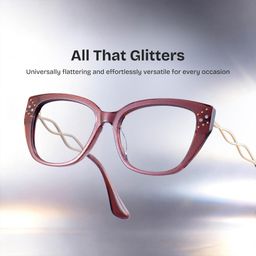Alma Brown Butterfly Glasses0