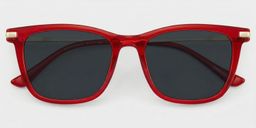 Selena Red Rectangle Sunglasses1