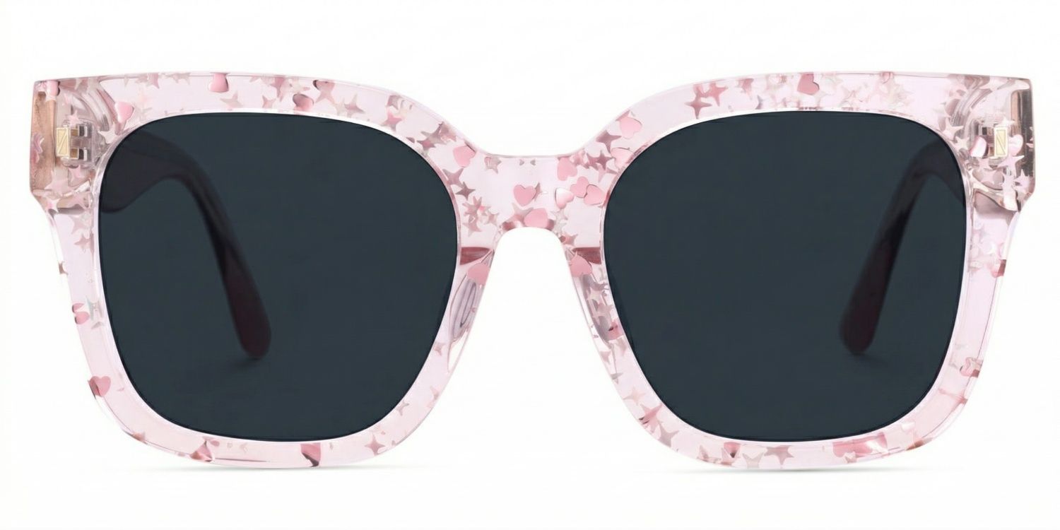 Scicluna Pink Square Polarized Sunglasses for Driving | ZEELOOL0