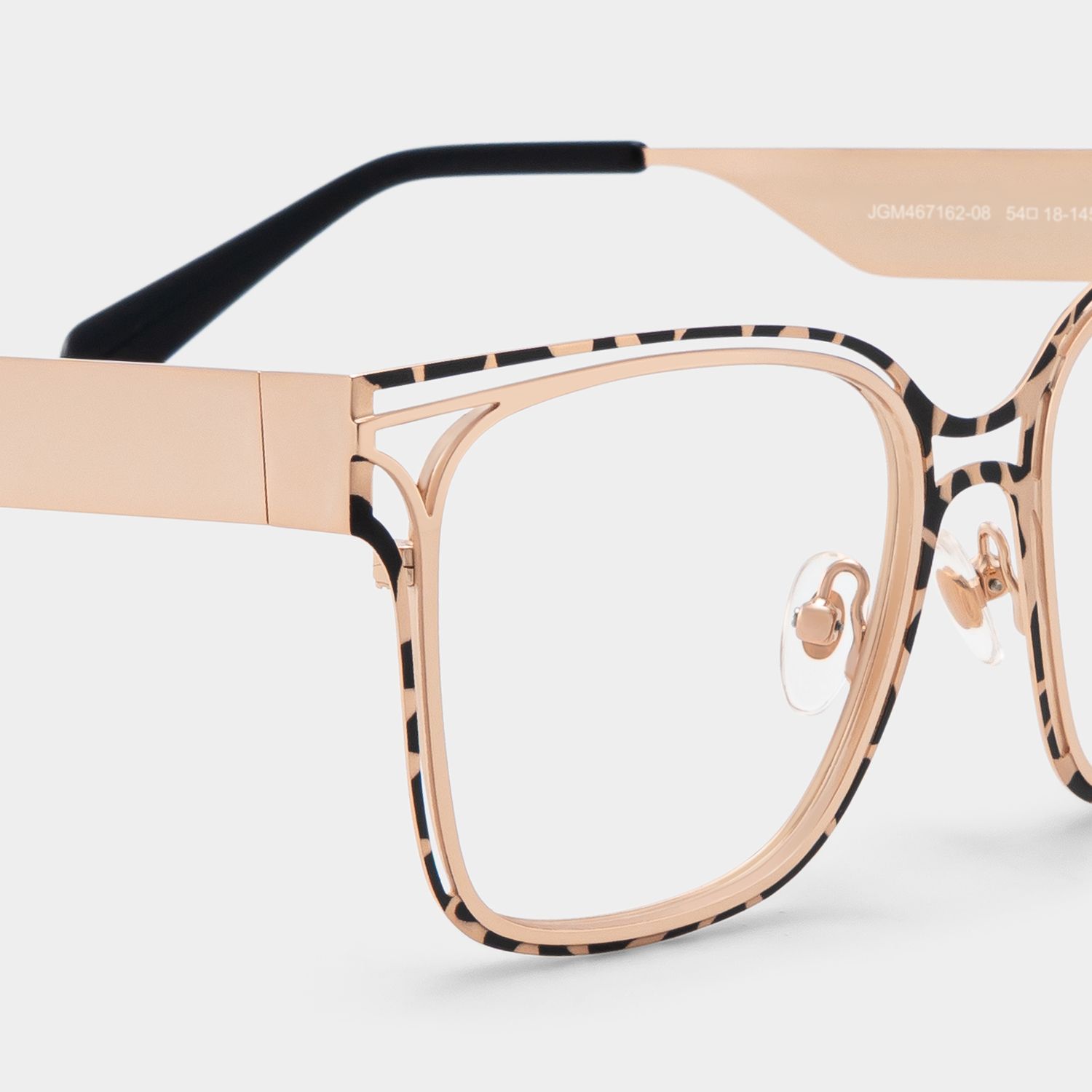 Women's Metal Glasses with Dual-level Frame Online5