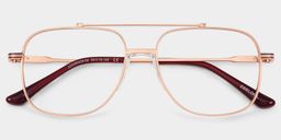 Poppy Rose Gold Aviator Glasses2