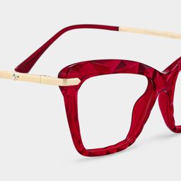 Juliet Red Rectangle Glasses4