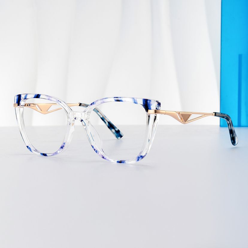 Margret Blue Cat eye Glasses