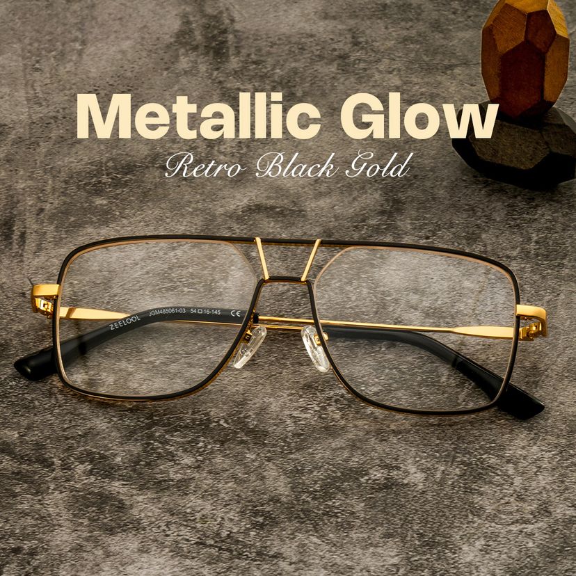 Bowdry Black Aviator Glasses