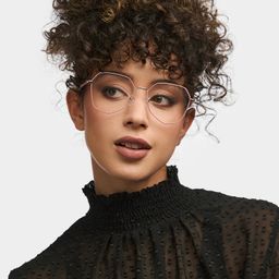 Bivins Pink Geometric Glasses0