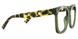 Ebony Green Tortoise Square Glasses7