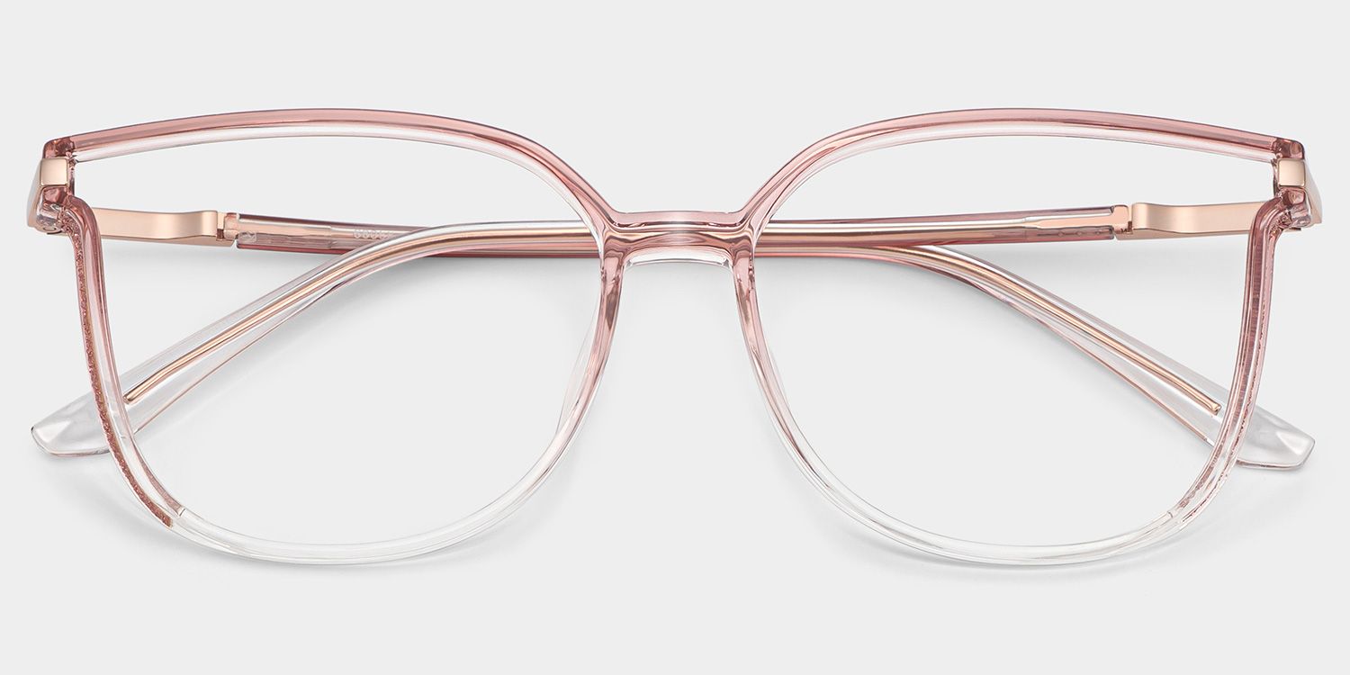 Rodz Square Pink Frame Glasses  for Women | ZEELOOL1