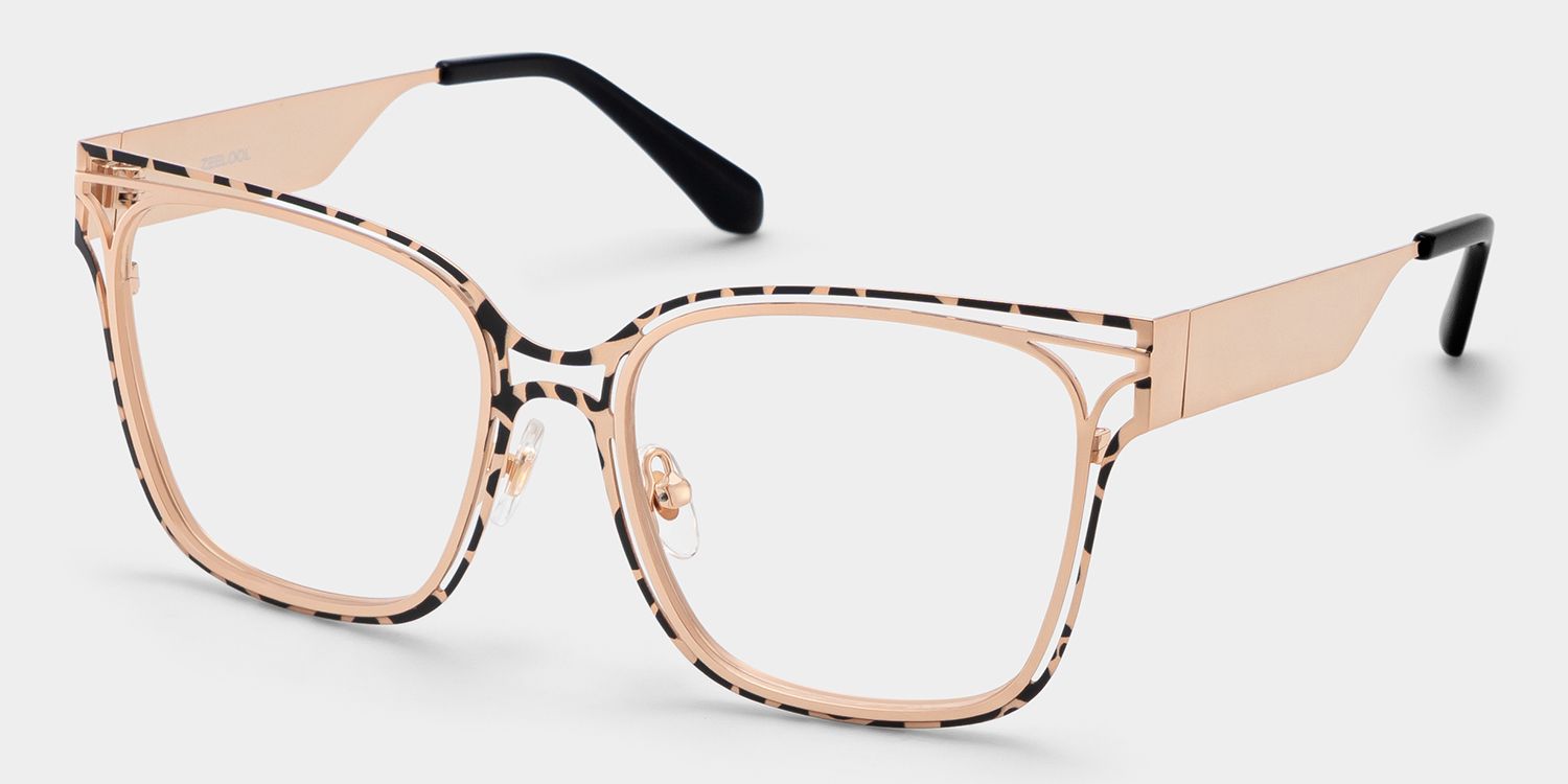 Women's Metal Glasses with Dual-level Frame Online3