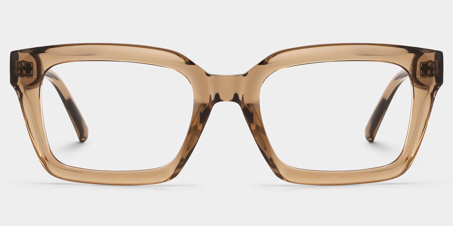 Grover Rectangle Eyeglasses with Beige Frames | ZEELOOL1