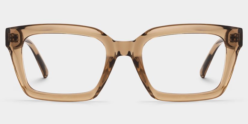 Grover Beige Rectangle Glasses