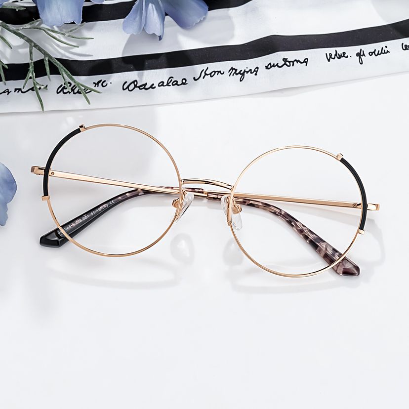 Rindy Black Round Glasses