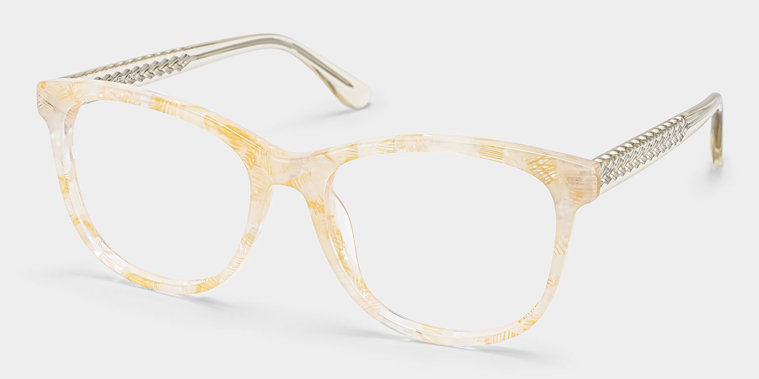 Julia Neon Yellow Rectangle Frame Glasses Online | ZEELOOL3