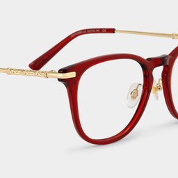 Laura Red Square Glasses5