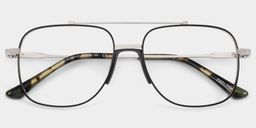 Poppy Black Aviator Glasses2