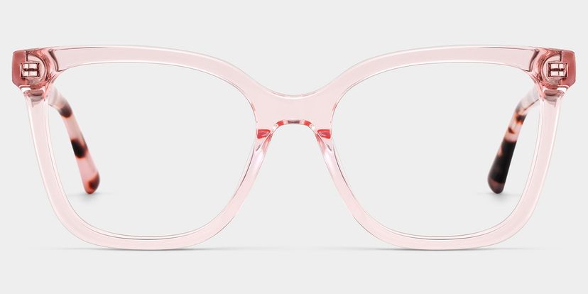 Sage Pink Rectangle Glasses