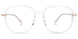 Joana Clear Geometric Glasses0