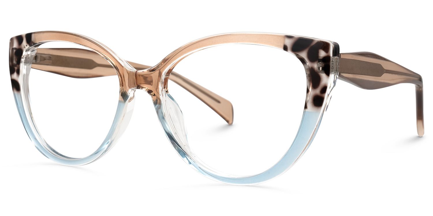 Narine Cat Eye Multicolor Pretty Frame Glasses Deals | ZEELOOL1