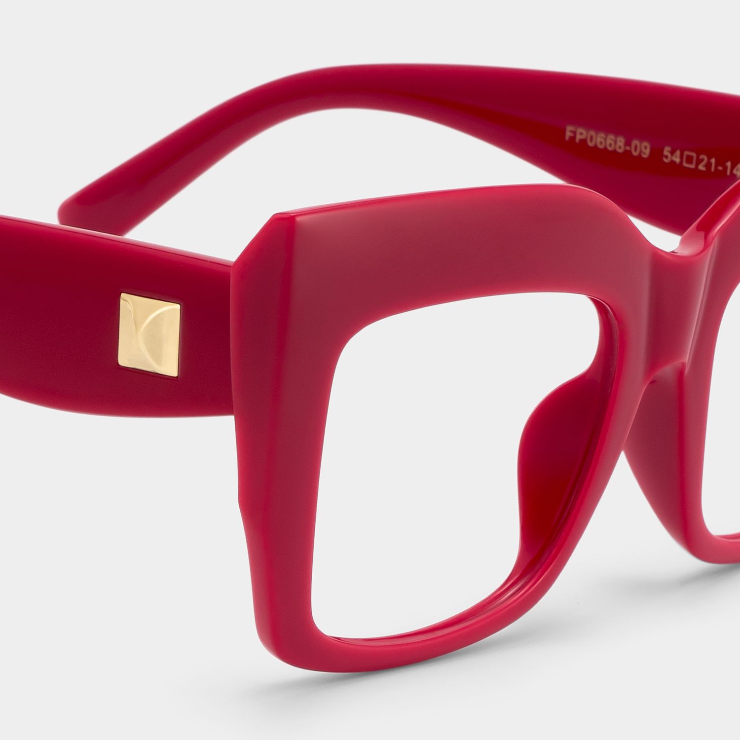 Alberta Cat-Eye Glasses with Red Frames4