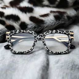 Lidia Gray Leopard Square Glasses1