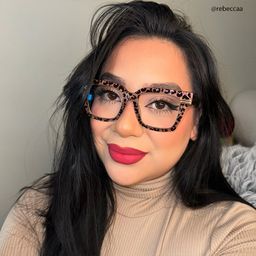 Taylor Gold Leopard Square Glasses7