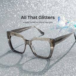 Mavis Gray Square Glasses0