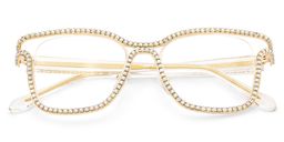 Shine Gold Square Glasses2