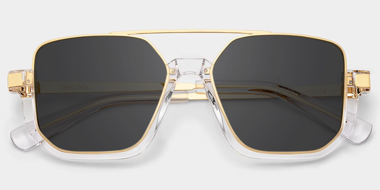 Oromiya Mixed Gold Clear Frame Sunglasses | ZEELOOL1
