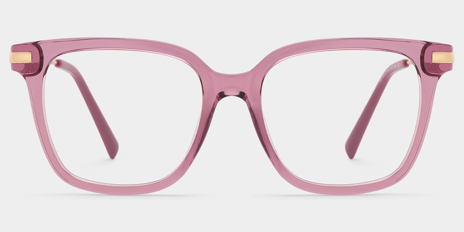 Jacqui Square Pink Frames Glasses for Women | ZEELOOL1