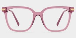 Jacqui Pink Rectangle Glasses1