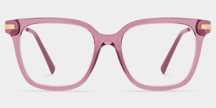 Jacqui Pink Rectangle Glasses