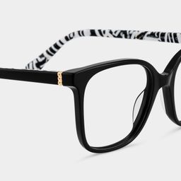 Caroline Black Square Glasses5