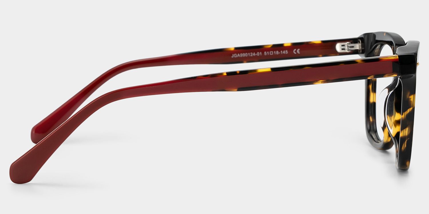 Angela Tortoise Rectangle Glasses | Retro Campus Essential4