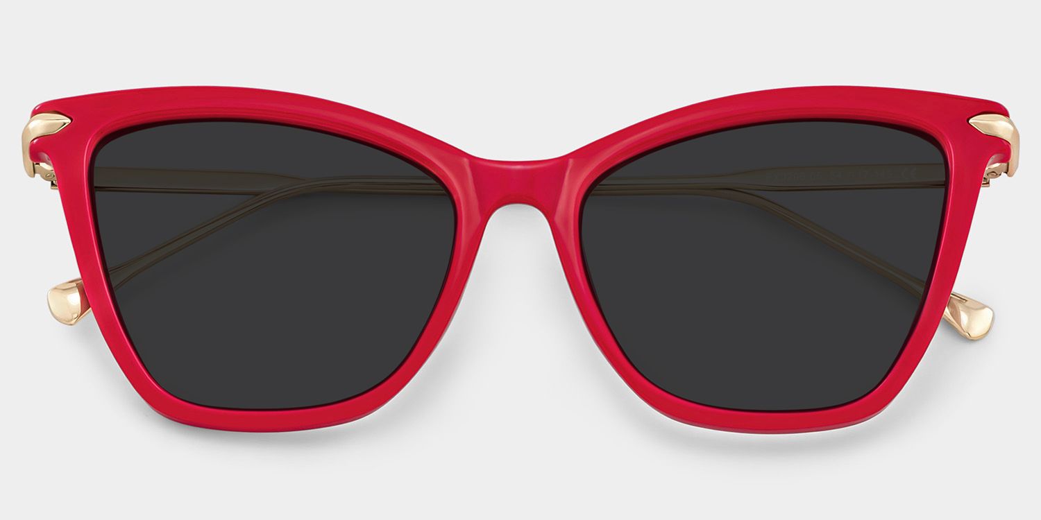 Hilary Butterfly Red Sunglasses for Women & Men | ZEELOOL1