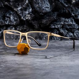 Roxana Gold Rectangle Glasses0