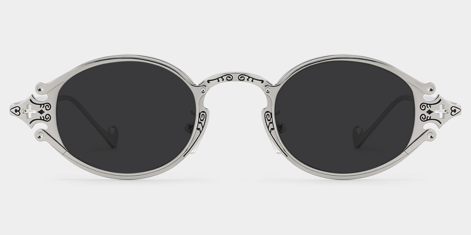 Serena Silver Oval Sunglasses to Frame Your Face | ZEELOOL0