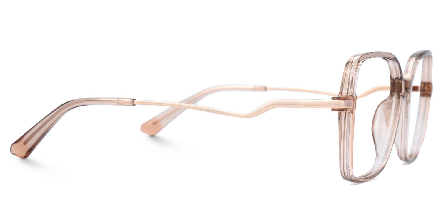 Rendon Beige Square Prescription Glasses | Zeelool2