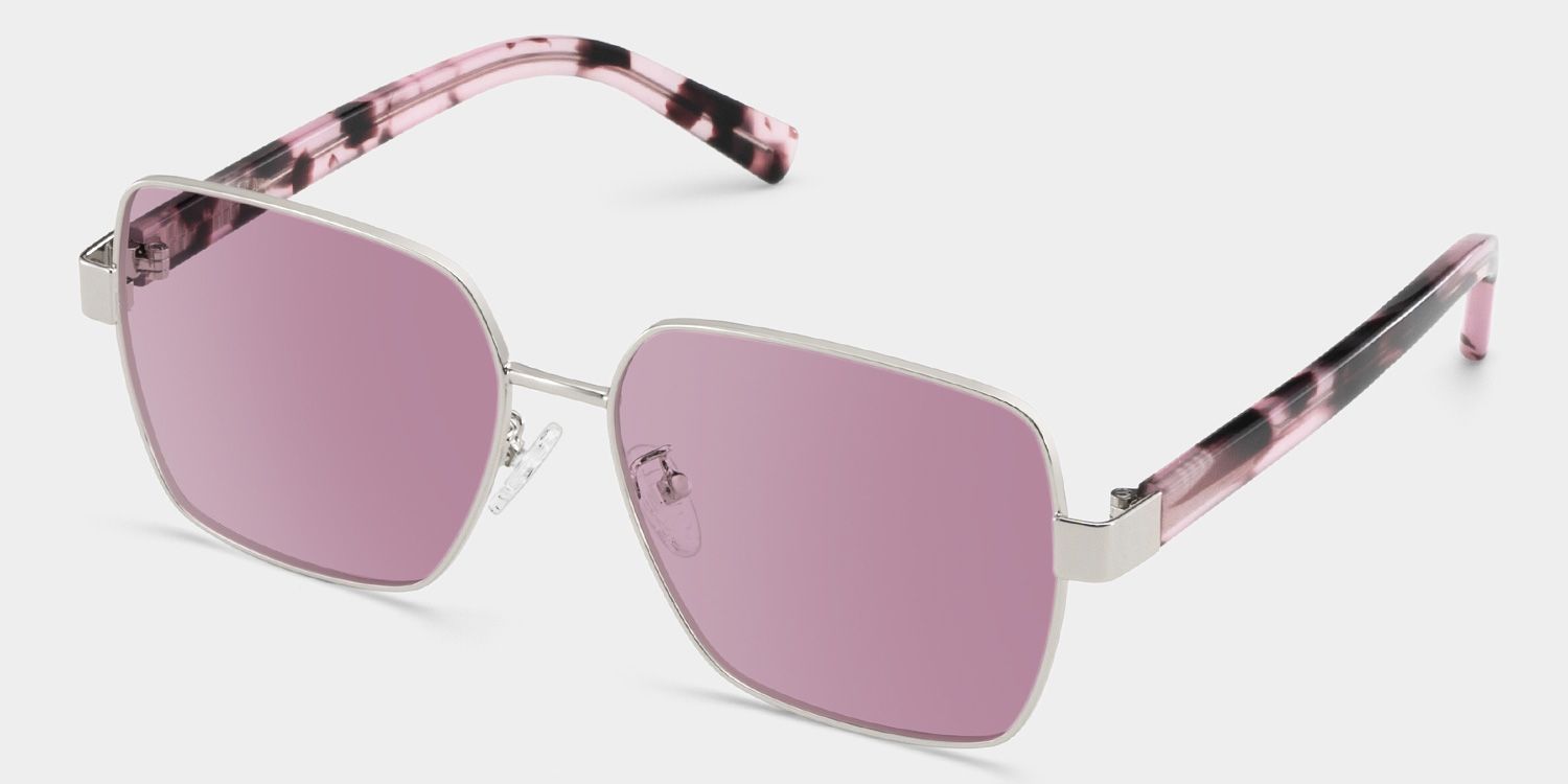 Sahara Purple Square Polarized Sunglasses for Driving | ZEELOOL2