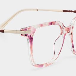 Jacqui Pink Tortoise Square Glasses4