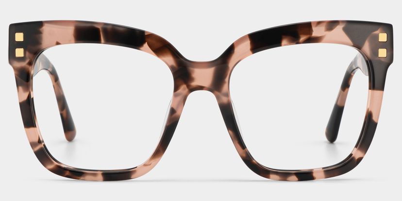 Minguela Pink-Tortoise Square Glasses