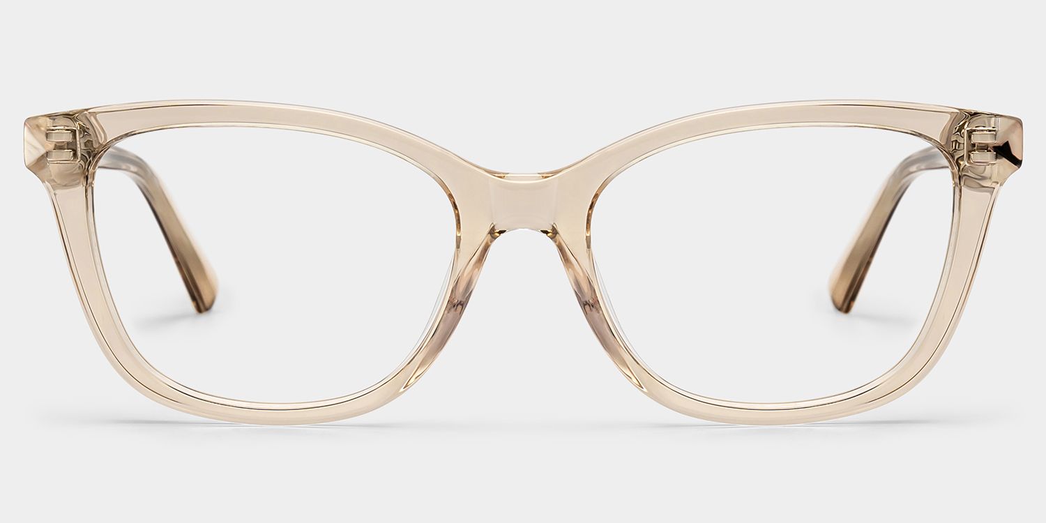 Cassia Art Beige Rectangle Glasses Frames for Women | ZEELOOL1