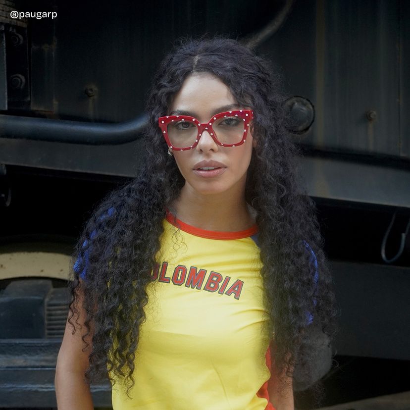 Malcolm Red-Dot Square Glasses
