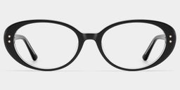 Lennon Black Oval Glasses1