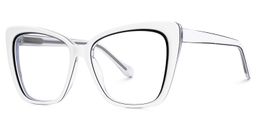 Shanell White-Black Butterfly Glasses1