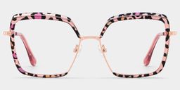 Cordaro Pink Leopard Square Glasses0