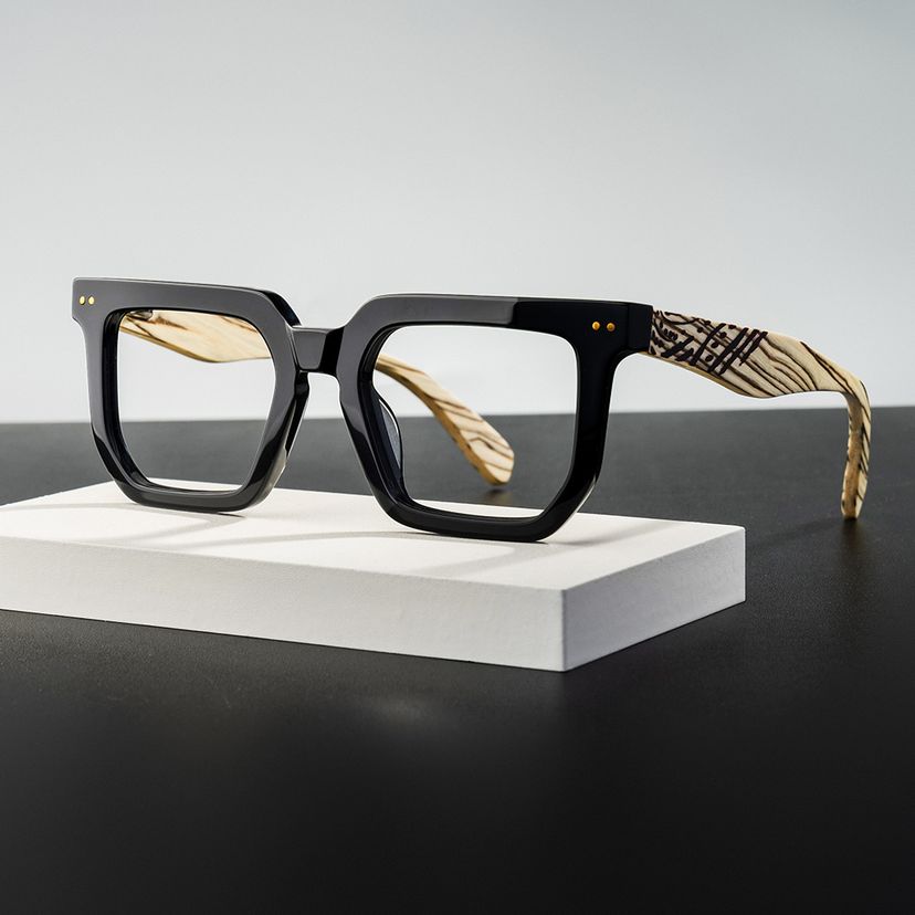 Shontay Black Square Glasses