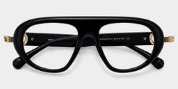 Aveline Black Aviator Glasses2